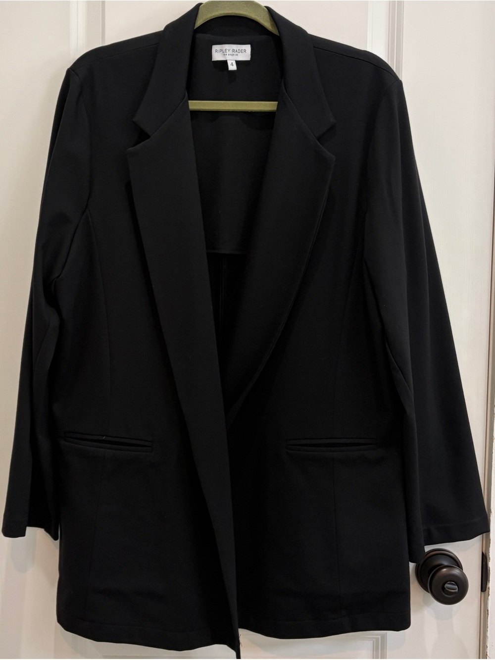 Ripley Rader Oversized Ponte Blazer, black, size 4 - Picture 3 of 14